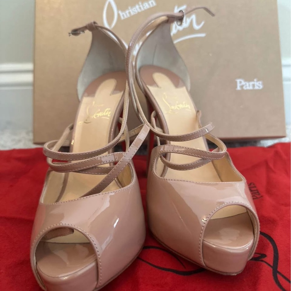 Christian Louboutin Blush Peep Toe Heels